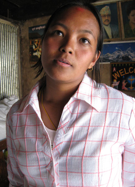 Maya Lama, a girl from Keyul village below Helambu