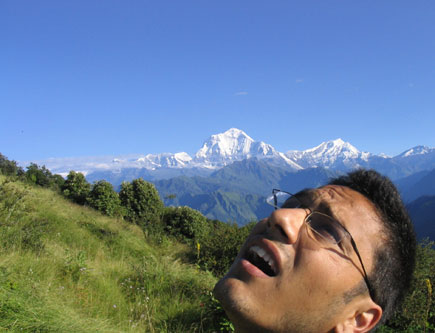 Dinesh Wagle on way to Poon Hill