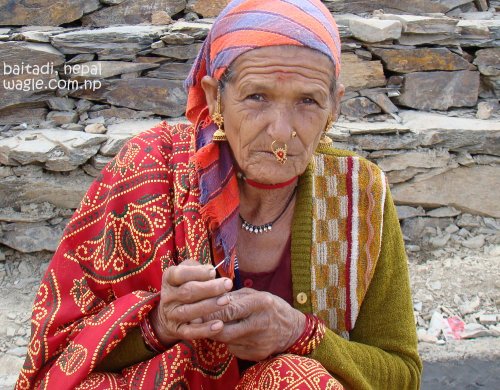 smoking woman of far west nepal1